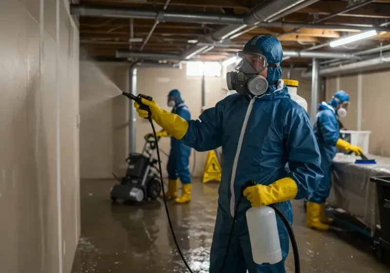 Basement Sanitization and Antimicrobial Treatment process in Gettysburg, PA